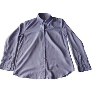 Uniqlo Blouse Women's Small Light Blue‎ Button Down